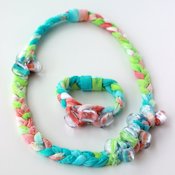 Dollar Store Crafts Tie Dyed Fabric Jewelry